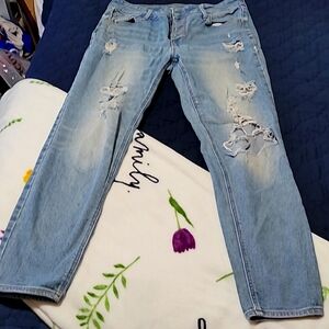 OLD NAVY Distressed Light Blue Women Jeans